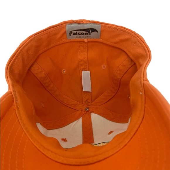 Orange Crush Soda Ball Cap Distressed Falcon Natural Fit Vtg Embroidered NICE - Picture 5 of 8